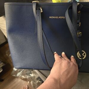 Michael Kors Blue Tote Bag